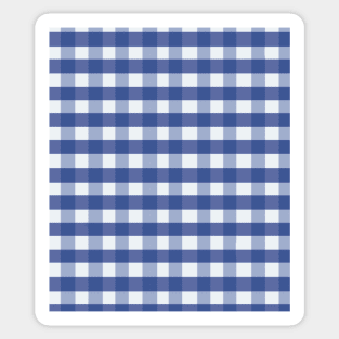 plaid checked pattern vichy tartan navy blue Sticker